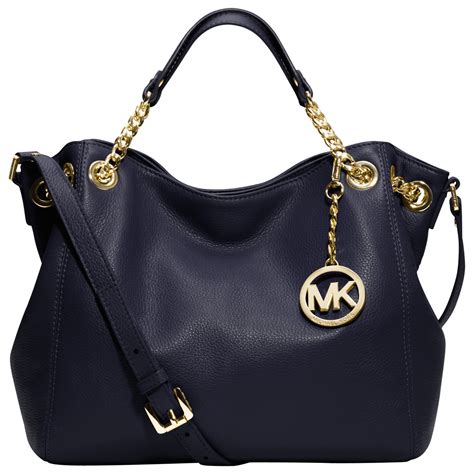 michael kors purse lock chain blue|Michael Kors navy shoulder purse.